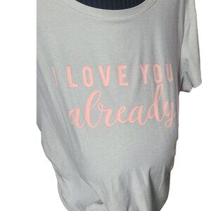 🔥Sale -  Time and Tru Maturity Top I Love You Already Grey Size 16/18 XL
